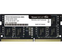 Team Group ELITE TED416G3200C22-S01 module de mémoire 16 Go 1 x 16 Go DDR4 3200 MHz
