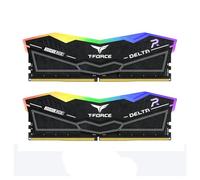 Team Group T-Force DELTA RGB DDR5 RAM, 6000 MHz, 32 Go (2 x 16 Go), CL30, mémoire pour ordinateur de bureau avec éclairage RVB, refroidissement PMIC, overclocking en un clic (blanc)