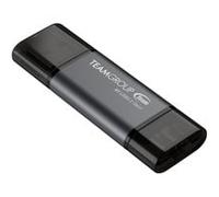TEAMGROUP X1 TX1364GC01 Clé USB OTG double interface USB 100 Mo/s 3.2 Gen 1 Type A et Type C (3.1/3.0) Compatible avec Smartphone/Tablette/Ordinateur portable/PC/MacBook TX1364GC01 64 Go