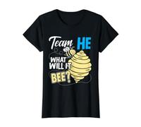 Team He What Will It Bee Annonce de révélation du Sexe de bébé T-Shirt Graphique avec Valeur