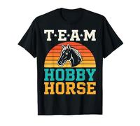 Team Hobby Horse Cheval Sunset Illustration T-Shirt