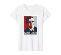 Team Jean Luc Mélenchon JLM drôle T-Shirt, Femme, Blanc, 3XL