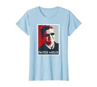 Team Jean Luc Mélenchon JLM drôle T-Shirt, Femme, Bleu Céleste, XXL