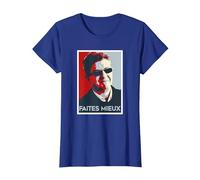 Team Jean Luc Mélenchon JLM drôle T-Shirt, Femme, Bleu Royal, XXL