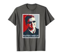 Team Jean Luc Mélenchon JLM drôle T-Shirt, Homme, Asphalte, 5XL