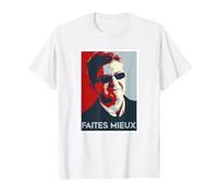 Team Jean Luc Mélenchon JLM drôle T-Shirt, Homme, Blanc, S