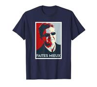 Team Jean Luc Mélenchon JLM drôle T-Shirt, Homme, Bleu Marine, 5XL