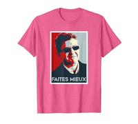 Team Jean Luc Mélenchon JLM drôle T-Shirt, Homme, Rose Chiné, M