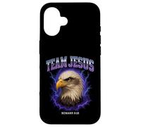 Team Jesus Funny Bald Eagle Romans 8:18 Christian Coque pour iPhone 16