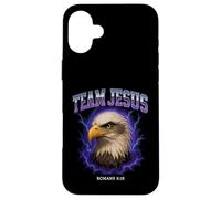 Team Jesus Funny Bald Eagle Romans 8:18 Christian Coque pour iPhone 16 Plus