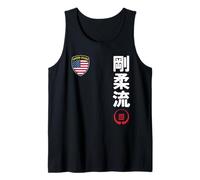 Team Karate Goju Ryu USA Flag Kanji Japanese Martial Arts Débardeur