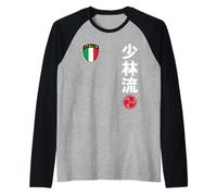 Team Karate Shorin Ryu Italy Flag Japanese Martial Arts Manche Raglan