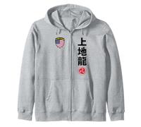 Team Karate Uechi RYU USA Flag Kanji Japanese Martial Arts Sweat à Capuche