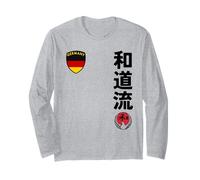 Team Karate Wado RYU German Flag Kanji Japanese Martial Arts Manche Longue