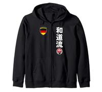 Team Karate Wado RYU German Flag Kanji Japanese Martial Arts Sweat à Capuche