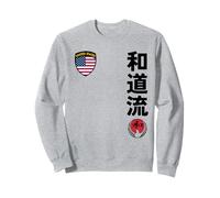 Team Karate Wado RYU USA Flag Kanji Japanese Martial Arts Sweatshirt