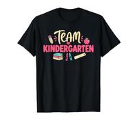 Team Kindergarten Back to School Teachers Students T-Shirt Graphique avec Valeur, Homme, Noir, M