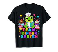 Team Kindergarten Girls Frog Cupcake Back to School T-Shirt