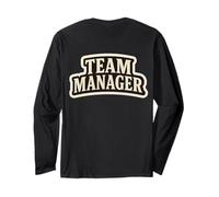 Team Manager Mens Women Back Side Text Manche Longue
