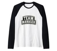 Team Manager Varsity Style Text Homme Femme Manche Raglan