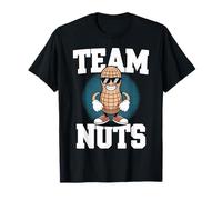 Team Nuts Funny Peanut Cartoon Mascotte Go Nuts Humour Graphic T-Shirt