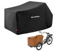 Team Obsidian Housse Velo Cargo - Protection Parfaitement Adaptée aux Vélos Cargo - Pour Vélo à 3 Roues - Sac de Transport Inclus - Fixation de la Housse au Velo Possible