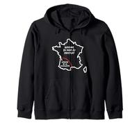 Team Pain au Chocolat ou chocolatine drôle Carte de France Sweat à Capuche