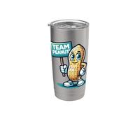 Team Peanut, Mascotte au beurre d'arachide, drôle de noix et légumes Gobelet isotherme en acier inoxydable double paroi