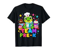 Team Pre-K Girls Frog Cupcake Back to School Preschool T-Shirt