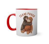 Team Punch baby Monkey Punch Tasse à l'intérieur de couleur rouge avec poignée 330ml