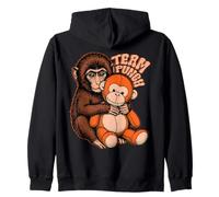 Team Punch Baby Monkey Trendy Japan Meme Cute Monkey Lover Sweat à Capuche