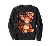 Team Punch Baby Monkey Trendy Japan Meme Cute Monkey Lover Sweatshirt