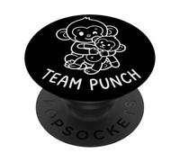 Team Punch Funny Monkey Design Animal Mignon PopSockets PopGrip Adhésif