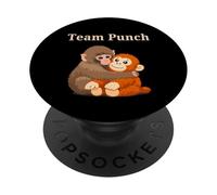 Team Punch The Bullied Baby Monkey Macaque PopSockets PopGrip Adhésif