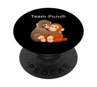 Team Punch The Monkey Sad Macaque Mignon Baby PopSockets PopGrip Adhésif