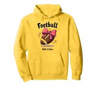Team Spirit in My Hair Nœud de Football pour Fan de Pom-Pom Girl Sweat à Capuche, Unisexe pour Adultes, Citron, M
