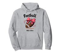 Team Spirit in My Hair Nœud de Football pour Fan de Pom-Pom Girl Sweat à Capuche, Unisexe pour Adultes, Gris Chiné, XL