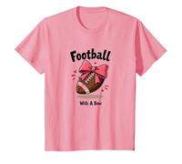 Team Spirit in My Hair Nœud de Football pour Fan de Pom-Pom Girl T-Shirt, Enfant, Rose, 3 Ans