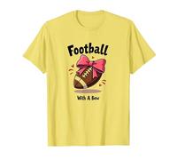 Team Spirit in My Hair Nœud de Football pour Fan de Pom-Pom Girl T-Shirt, Homme, Citron, L