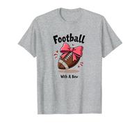 Team Spirit in My Hair Nœud de Football pour Fan de Pom-Pom Girl T-Shirt, Homme, Gris Chiné, 5XL