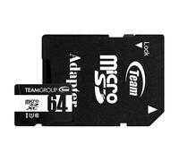 Team Team Micro SDXC [64 Go] TUSDX64GCL10U03 Smartphone Tablette Lecture : 100 Mo/s Écriture : 20 Mo/s avec adaptateur SD (n Post Mailing) Carte Micro SDxc