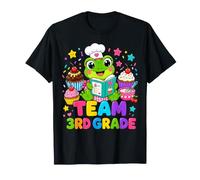 Team Third Grade Girls Frog Cupcake Back to School T-Shirt