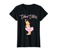 Team Tutu Girl Révélation du sexe de bébé Touchdown Brunette T-Shirt