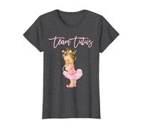 Team Tutus Girl Retouche du Sexe de la Fille T-Shirt, Femme, Chiné Foncé, 3XL