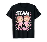 Team Twins Gender Révélez de Nouvelles Filles Jumelles T-Shirt