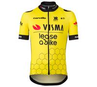 Maillot Team Visma Lease a Bike Replica 2025 manches courtes jaune enfant - 116