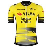 TEAM VISMA LEASE A BIKE Maillot manches courtes 2025 jaune/noir S