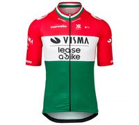 TEAM VISMA LEASE A BIKE Maillot manches courtes champion hongrois 2025 rouge