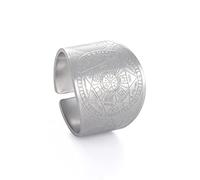 TEAMER Bague en acier inoxydable avec amulette de Salomon Ange de vie en acier inoxydable pour homme et femme, Acier inoxydable, Inconnu