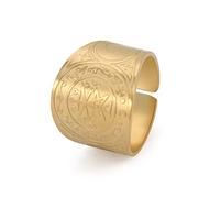 TEAMER Bague en acier inoxydable avec amulette de Salomon Ange de vie en acier inoxydable pour homme et femme, Inconnu